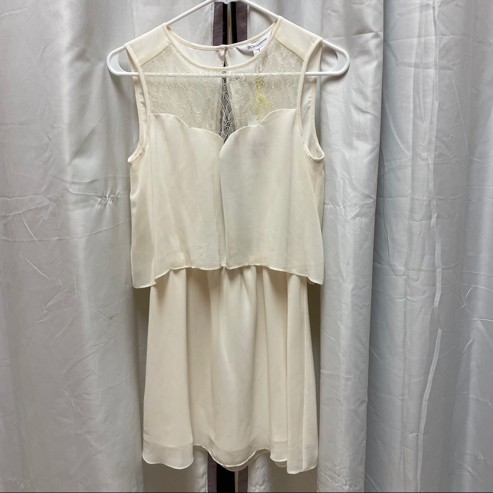 NWT BCBGeneration Lace Chiffon Overlay Dress